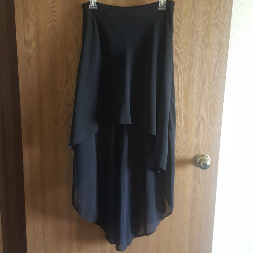 High-Lo Black Skirt